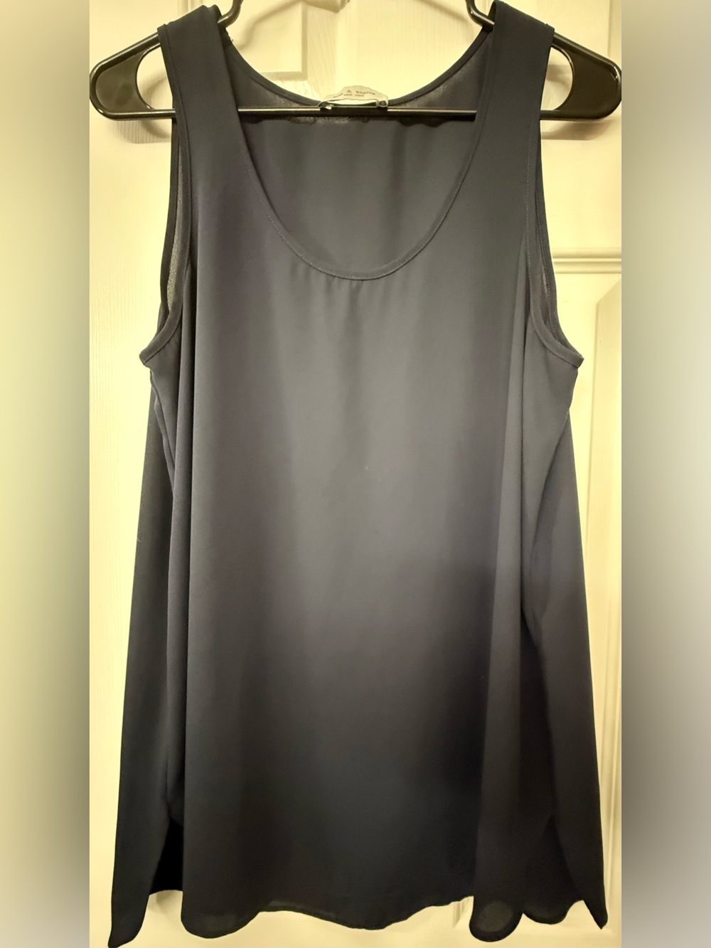 Lola & Sophie Navy Sleeveless Scoop Neck Tunic Sz L (SKU0106)